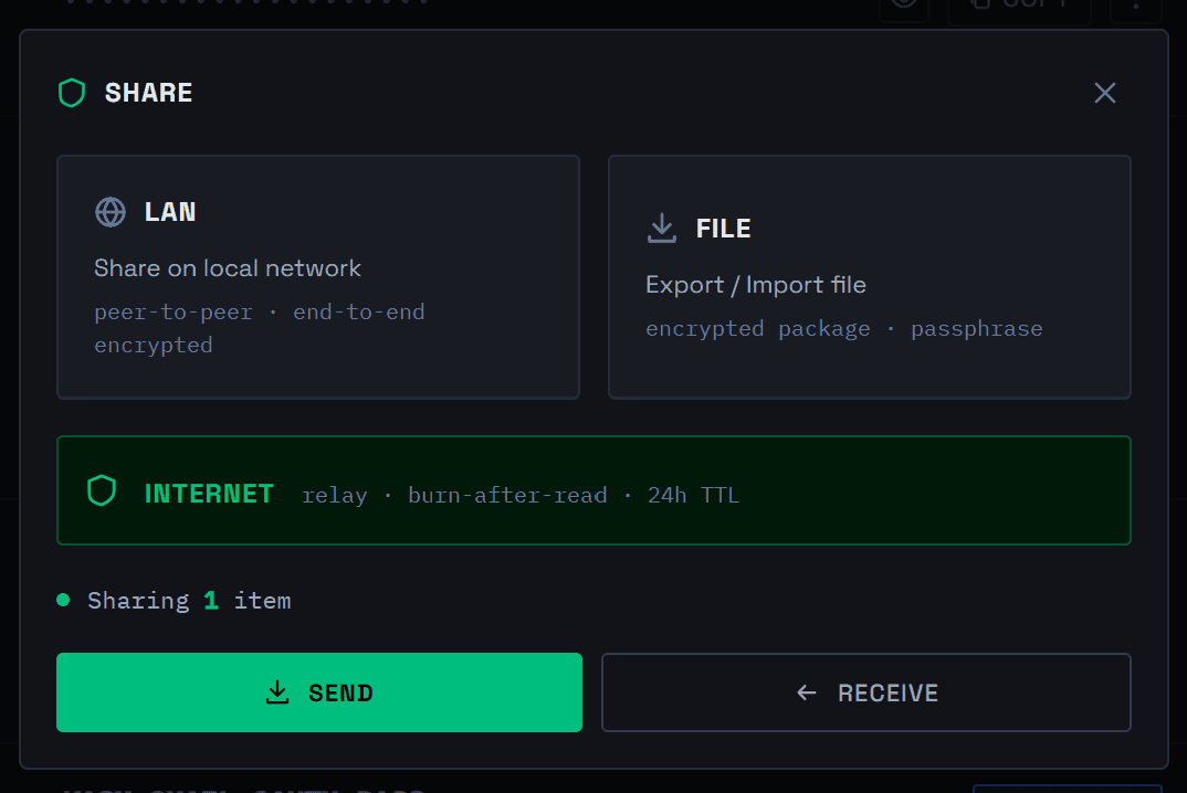 Exportación controlada en CryptEnv